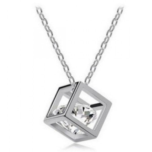 Crystal Necklace Square Shape