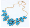 Rhinestone Flower Choke Necklace
