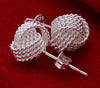 Sterling Silver Tennis Earring